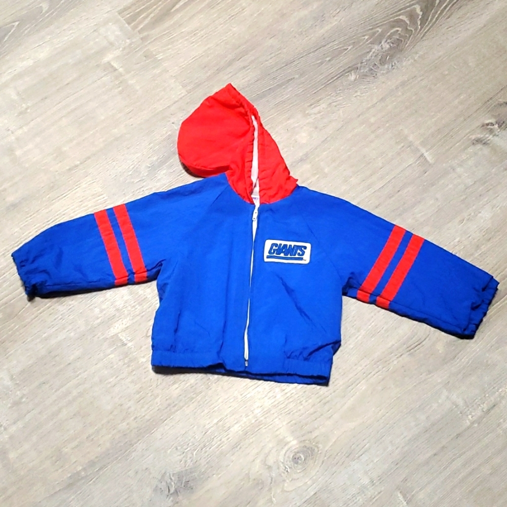 Vintage Team NFL Giants windbreaker hoodie jacket babyfair size 24 months